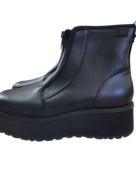 UGG Shoes - UGG Black Leather Cityfunc Platform Zip Ankle Boots
